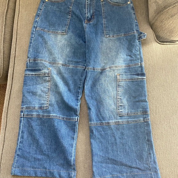 Y2K style baggy cargo jeans - Picture 2 of 3